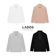 [Lados 2024 fall-winter collection] Men's long-sleeved polo shirt with zipper LADOS-19189, fashionab