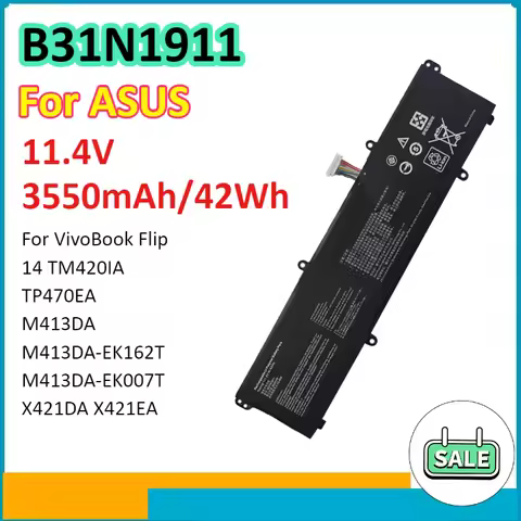 B31N1911 3550mAh 42WH Lithium Battery for ASUS VivoBook Flip 14 TM420IA TP470EA M413DA M413DA-EK162T