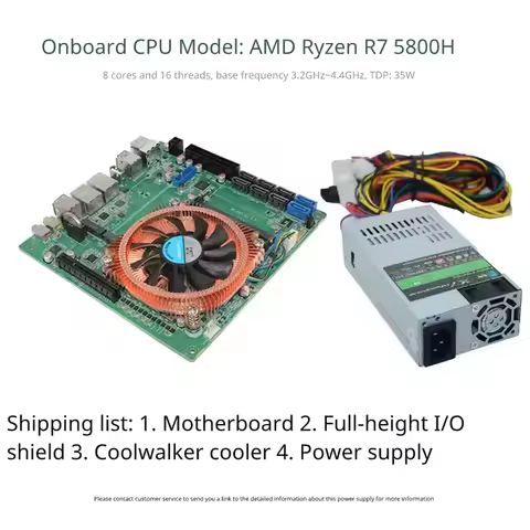 SZBOX R5 5625U/R7 5825U/R7 5800H Nas DIY Motherboard DDR4 M.2 2280 PCle3.0*4 NVME RJ45*2 8*SATA 3.0 