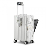 （白色）多功能 18吋 行李箱 拉桿 萬向輪 旅行箱 INS 手提箱 喼 行旅箱