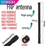 N male  FRP antenna 410-490mhz 450-550mhz 650-750mhz 800-900mhz 900-1000 1000-1100 UAV interference 