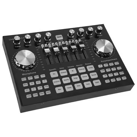 A28Q-K1 Live Sound Card Portable Bluetooth Sound Card Profession Adjustable Volume Audio For Music R