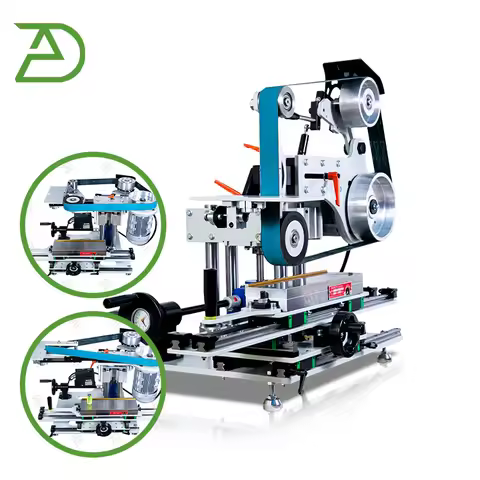 Flat Metal Surface 2x72 Belt Sander Grinding Machine with Two Worktable