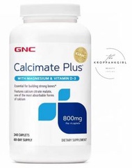 GNC calcimate plus檸檬酸鈣片蘋果酸鈣鎂含VD240粒/800mg