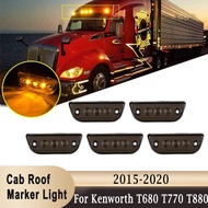 5pcs Front Cab Marker Running Light Roof Top Clearance Signal for Kenworth T680 T770 T880 2015-2020 