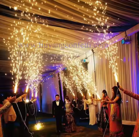 HandHeld Fire Shooter Birthday Sparkler Stage Spark Party Wedding Indoor Ice Pyrotechnic Cold Pyro G