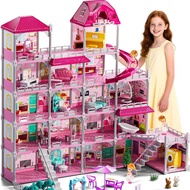 JUKUDAHU Villa Playset for Girls Ages 3-7, Indoor Playset