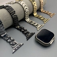 AppleWatch Band, Black Hollowed-Out Round Metal Band For AppleWatch, Suitable For Young And Fashiona