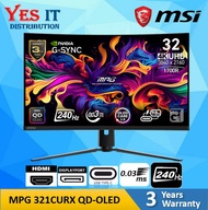 MSI MPG 321CURX QD-OLED (31.5" 4K UHD 240Hz 0.03ms QD-OLED) Curved Gaming Monitor