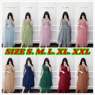 REAL PIC!! PREMIUM DRESS NABILLA 2IN1 PARTY DRESS/ BRIDESMAID DRESS/ PEARL EMBROIDERED TILE DRESS/ E