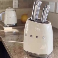 ［熱門奶油色現貨］Smeg 德國不鏽鋼廚刀廚座7件套裝