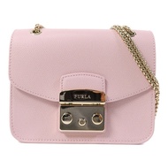 Furla 牛皮皮革Mini Metropolis金扣鏈帶肩背袋