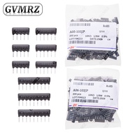 200pcs 1K 1.5K 2K 2.2K 3K 5PIN 6PIN 9PIN exclusion Network Resistor array DIP 220R 330R 470R 510R 56