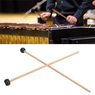 [MEET] 2PCS Glockenspiel Mallet Rubber And Solid Wood 16.5 Inch Long Tongue Drum Mallet
