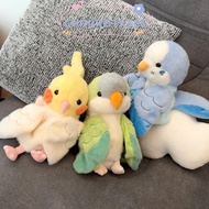 CHIHIRO1X3EE Plush Hand Puppet, Monk Parakeet Budgerigar Cosplay Plush Doll, Soft Bird Cockatiel 20c