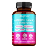 Hormone Balance+Probiotics PCOS Supplements w/ Probiotics - Myo-Inositol & D-Chiro Inositol & Black