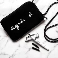 現貨 全新連盒 日本雜誌附錄 agnes b 斜揹袋 斜孭袋 銀包 證件袋 連鋼筆 兩件套