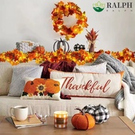 RALPH Red Autumn Maple Leaves, Silk Maple Leaves Creative Artificial Maple Garland, Autumn Leaf Garl