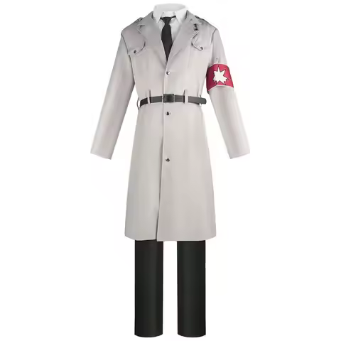 Anime Attack on Titan Season 4 Marley Military Uniform Reiner Braun Cosplay Jacket Shirt Pants Tie B