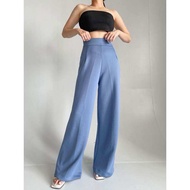 Felicia High Waist Long Kulot -Loose Pant Scuba - Celana Merah Cabe Kulot Merah tema Agustusan merde