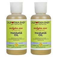 [USA]_California Baby Eucalyptus Ease Massage Oil, 4.5 oz. - 2 Pack