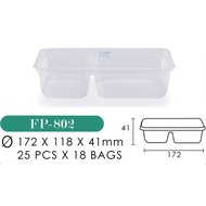 2-Compartment Food Container 650 Ml.