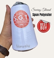 SGT Thread Spun Polyester Pure White Sewing  ThreadTkt. 120 by TelamartPH
