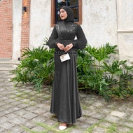 AZKANA BATIK - MAXI DRESS BLACK ADEEVA BROCADE GAMIS MODERN TULLE BROCADE PARTY OUTFIT BRIDESMAID UN