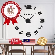 3D DIY Numbers Wall Clock Modern Design Frameless Living Room Bedroom House Decoration