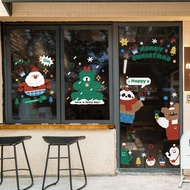 Christmas Static Cling Decals School Shop Window Home Christmas Eve Scene Decor Malaysia Best Seller