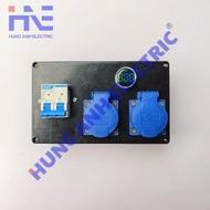 Industrial 2-outlet power splitter with grounding pin equipped with Aptomat 32A - Volt Indicator Lig