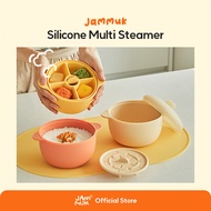 [Malang Honey] JAMMUK Baby Food Silicone Multi Steamer with Lid (Tray Set/Topping Divider Set) Used for microwave oven/steamer/rice cooker