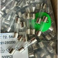 552 t2.5al 250V 5 * 20 2.5A time delay fuse t2.5a 20 RMB 2