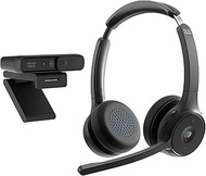 Cisco Bundle - Headset 722, Wireless Dual On-Ear Bluetooth Headphones, Webex Button, packaged with t