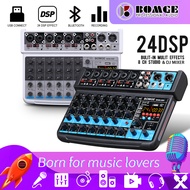 BOMGE 8 channel mini audio mixer  Line Mixer ，DC 5V，with MP3 Player,Bluetooth, U disk 48V ,24DSP  ef