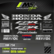 Transparent Uv Variation Striping Sticker Honda CBR 250 RR All New Cbr 250 RR Abs Cbr 250 RR Cbr 250