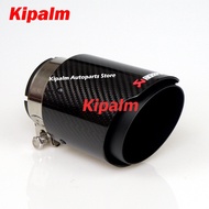 Universal Akrapovic Carbon Fibre Car Exhaust Pipe Muffler Tip Glossy Twill Carbon Fiber Black Coated Stainless Steel