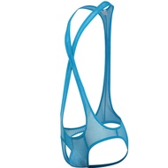 เซ็กซี่ผู้ชาย U นูนมวยปล้ำเสื้อกล้ามบอดี้สูท Jockstrap ชุดชั้นในตาข่ายระบายอากาศ J Umpsuit เปลือยชุด