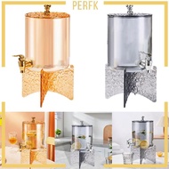 [Perfk] Beverage Dispenser Glass Drink Dispenser with Stand for Drink Juice Beverage