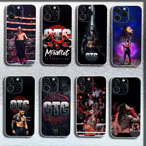 OTC R-Roman Reings Phone Case For iPhone 16,15,14,13,12,11 Plus,Pro,Max,XR,XS,X,Plus,SE,Mini Transpa