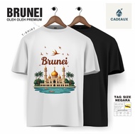 BRUNEI WHITE SERIA SOUVENIR T-Shirt Cotton Combed 24s SOUVENIR PREMIUM GIFT