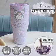 【Sanrio 三麗鷗】不鏽鋼真空酷樂杯 冰霸杯 保溫杯 900ml - 庫洛米 薔薇