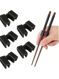 Pe材質筷子輔助器,可重複使用的帶鉸鏈連接器筷子夾,適用於訓練