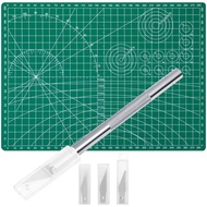 Anezus Craft Knife Precision Cutter and Self Healing Cutting Craft Mat Hobby Knife Set with 30 PCS K