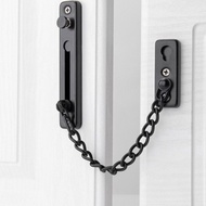 Maple Anti-Theft Stainless Steel Door Chain Lock - MP097 - Black