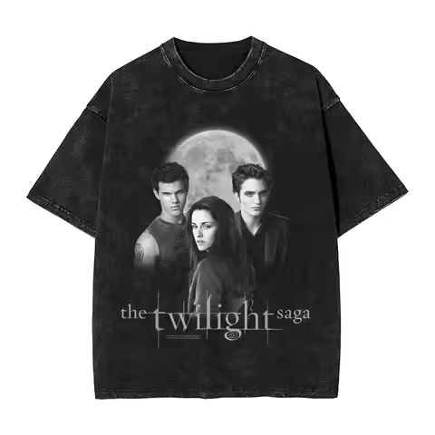 Men's Twilight Saga Black &Amp; White Photo Jacob Bella - Edward Movie T Shirts Summer Short Sleeve 