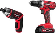 AVID POWER Rechargeable 4V Cordless Screwdriver Kit, 5.65Nm Screw Gun bundle with 20V Power Drill Se