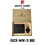 Pierre Cardin (ปีร์แอร์ การ์แดง)ชุดของขวัญ ชุดGift set กระเป๋าธนบัตร+พวงกุญแจ รุ่น G23-WK-3 พร้อมส่ง