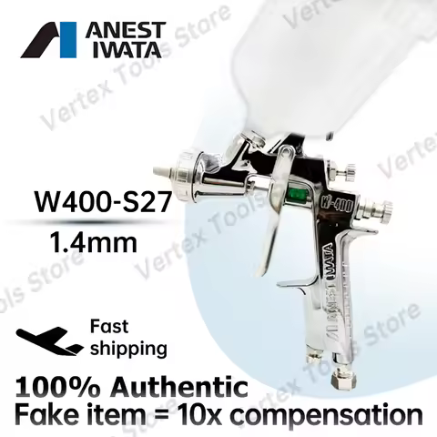 Iwata W400 Spray Gun 1.4mm Gravity Feed High Atomization Efficient Paint Airbrush for Vehicle Body R