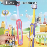 Children Toothbrush Soft Bristle Three-sided Kids Toothbrush For Ages 3-12 Super Cleaning Power Gent